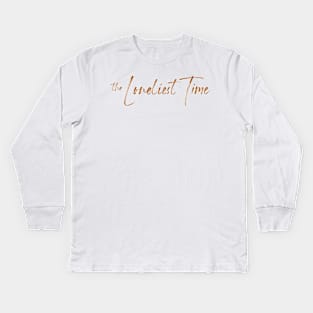 The Loneliest Time Carly Rae Jepsen Title Logo Kids Long Sleeve T-Shirt